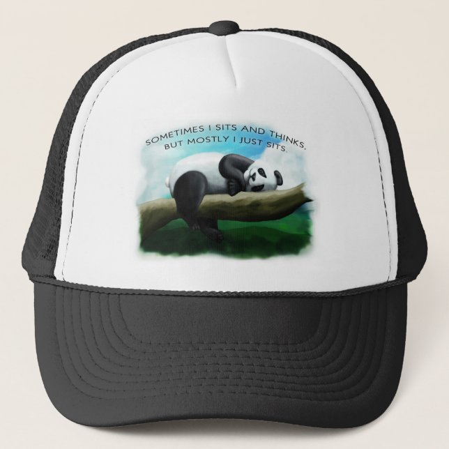Gorra De Camionero Panda que se sienta (Anverso)