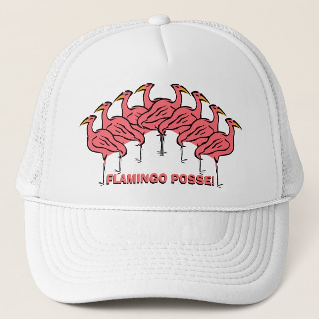 Gorra De Camionero ¡Pandilla del flamenco! Multitud de la diversión (Anverso)