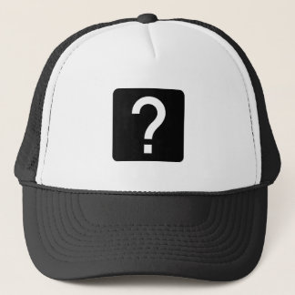 Gorra De Camionero Panel cuadrado de la marca de preguntas