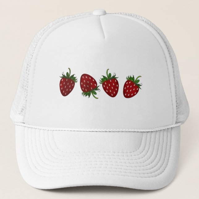 Gorra De Camionero Panel de Fresa (Anverso)