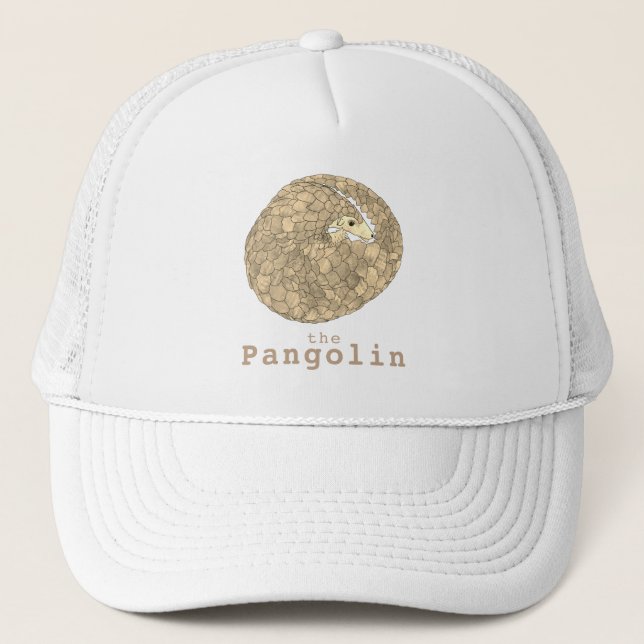 Gorra De Camionero Pangolin Especie Amenazada de Fauna Silvestre Ha (Anverso)