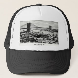Gorra De Camionero Panorama 1900 del puente de Brooklyn
