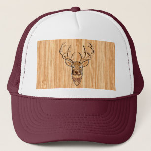 Gorra De Camionero Pantalla de estilo Grain de madera de la cabeza de