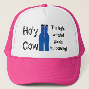 Gorra De Camionero Pantalones de cintura alta vaqueros azules humor r