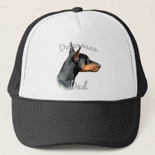 Gorra De Camionero Papá 2 del Pinscher del Doberman (negro)