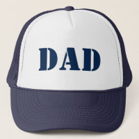 Papá azul marino y blanco moderno tipografía genia