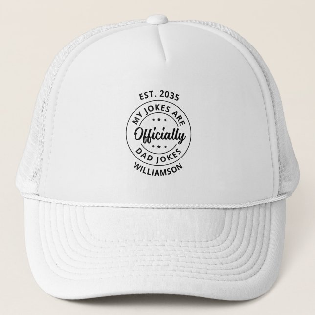 Gorra De Camionero Papá Chistes Regalo del día de los padres para que (Anverso)