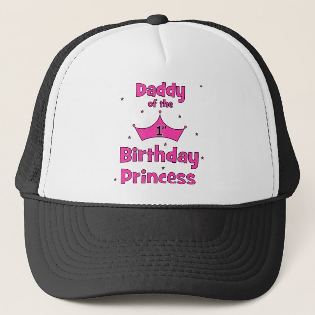 Gorra De Camionero ¡Papá de la 1ra princesa del cumpleaños! (Anverso)