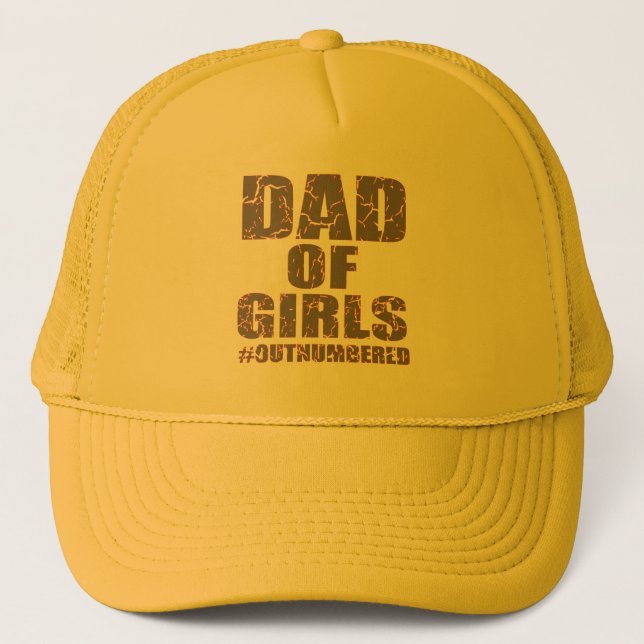 Gorra De Camionero Papá de los Chicas superados en número (Anverso)