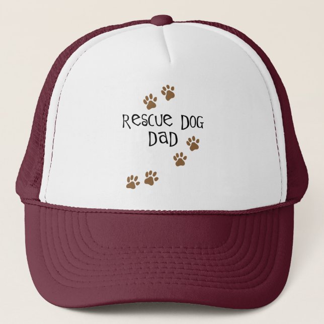 Gorra De Camionero Papá del perro del rescate (Anverso)