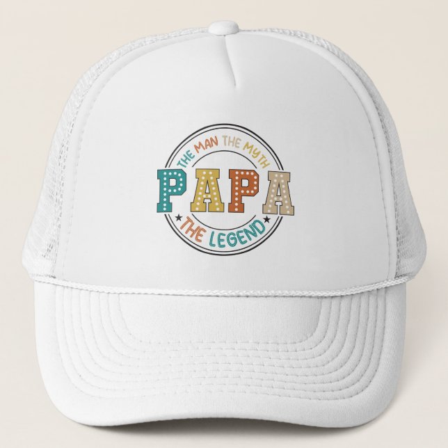 Gorra De Camionero PAPA: El hombre, el mito, la leyenda (Anverso)
