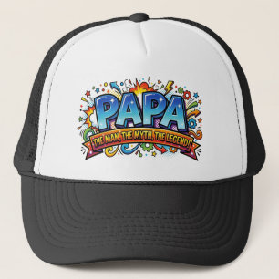 Gorra De Camionero Papa El Hombre El Mito La Leyenda Divertido Cómic 