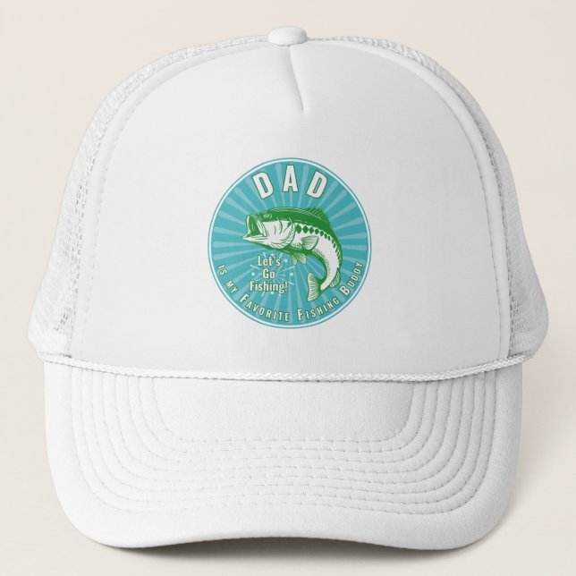 Gorra De Camionero "Papá es mi amigo pescador" (Anverso)