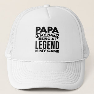 Gorra De Camionero Papá es mi nombre como leyenda