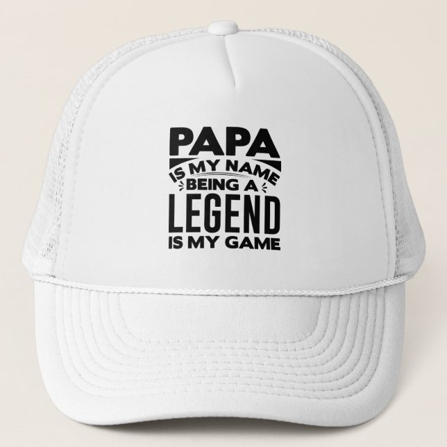 Gorra De Camionero Papá es mi nombre como leyenda (Anverso)