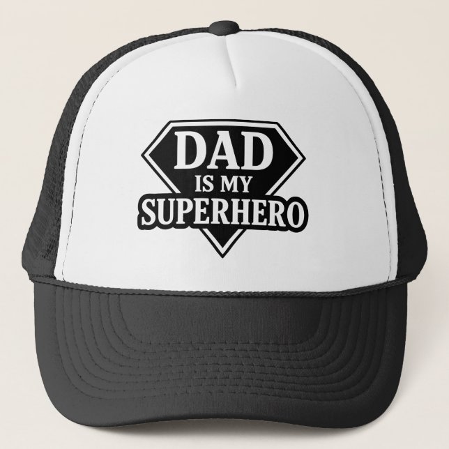 Gorra De Camionero Papá es mi superhéroe (Anverso)