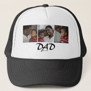 Gorra De Camionero Papá Estableció Negro Negrita 3 Foto