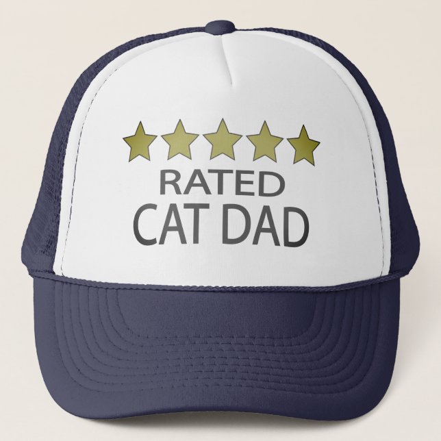 Gorra De Camionero Papá gato de cinco estrellas (Anverso)