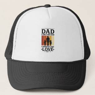 Gorra De Camionero Papá Hijo Primer Héroe Hija Primer Amor Camiseta V