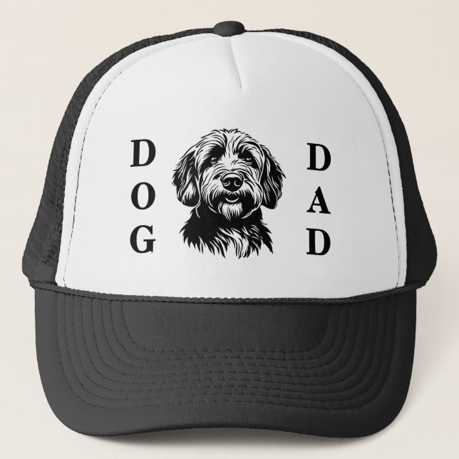 Gorra De Camionero PAPA Labradoodle Día del Padre Perro Doodle  (Anverso)