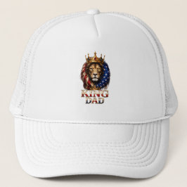 Gorra De Camionero Papá León Bandera Americana 