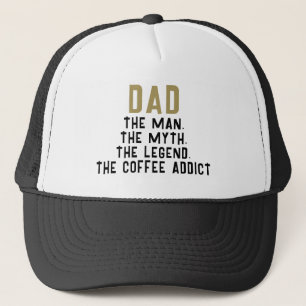 Gorra De Camionero Papa Man Myth Legend Coffee Addict Funny