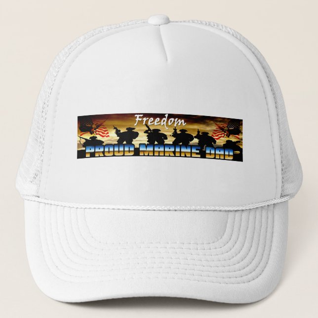 Gorra De Camionero Papá marino orgulloso (Anverso)