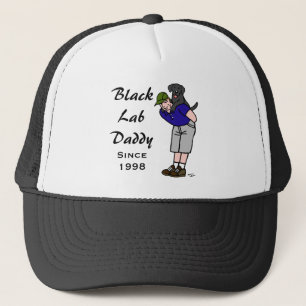Gorra De Camionero Papá negro personalizado de Labrador
