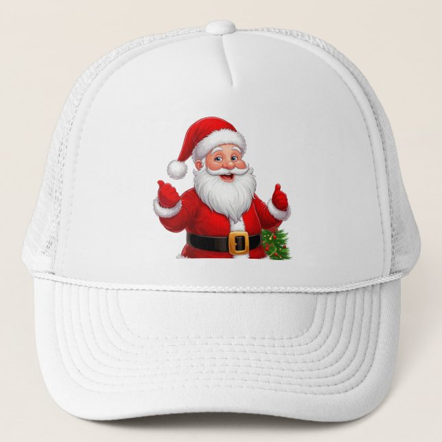 Gorra De Camionero Papá Noel alegre (Anverso)