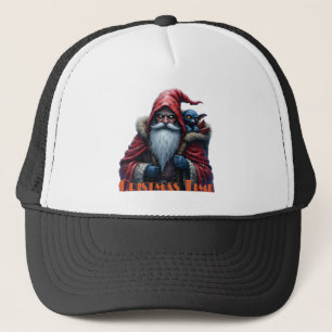 Gorra De Camionero Papá Noel de la quemadura de frío y su duende trav