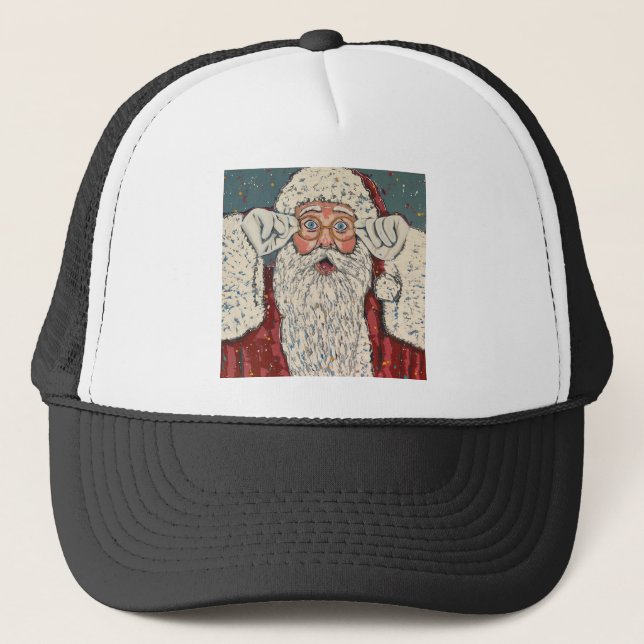 Gorra De Camionero Papá Noel Sorprendido (Anverso)