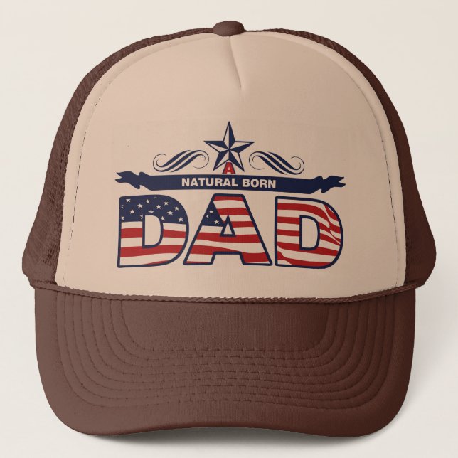 Gorra De Camionero Papá, padre, papá llevado natural (Anverso)