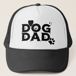 Gorra De Camionero Papá perro logo groovy corazón cachorro pata Día d