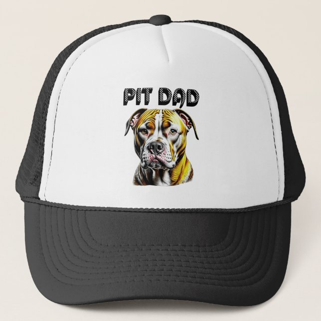Gorra De Camionero Papá Pit Bull | Amantes de los Perros  (Anverso)