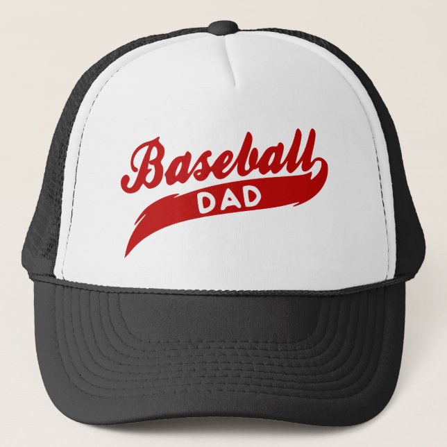 Gorra De Camionero Papá Rojo De Béisbol (Anverso)