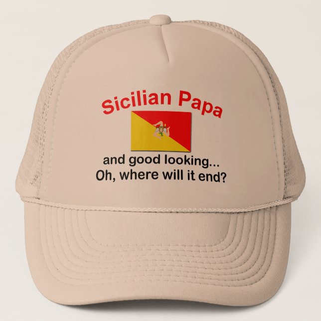 Gorra De Camionero Papá siciliana apuesta (Anverso)