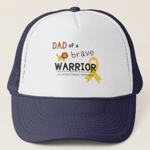 Gorra De Camionero papá valiente guerrero de cáncer de león Trucker H
