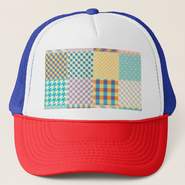 Gorra De Camionero Papel de época: fondo textil sin costuras (Anverso)