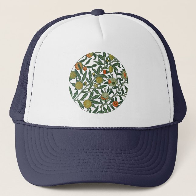 Gorra De Camionero Papel pintado de granada de William Morris (Anverso)