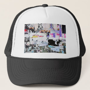 Gorra De Camionero Papel rasgado estilo de Banksy de la pared de la