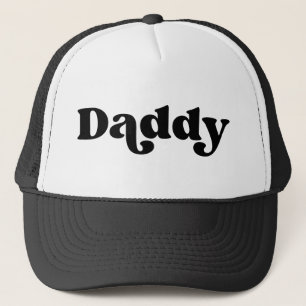 Gorra De Camionero Papi estadounidense negro y blanco retro