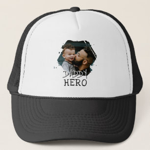 Gorra De Camionero Papi Hero Typography Dad Photo