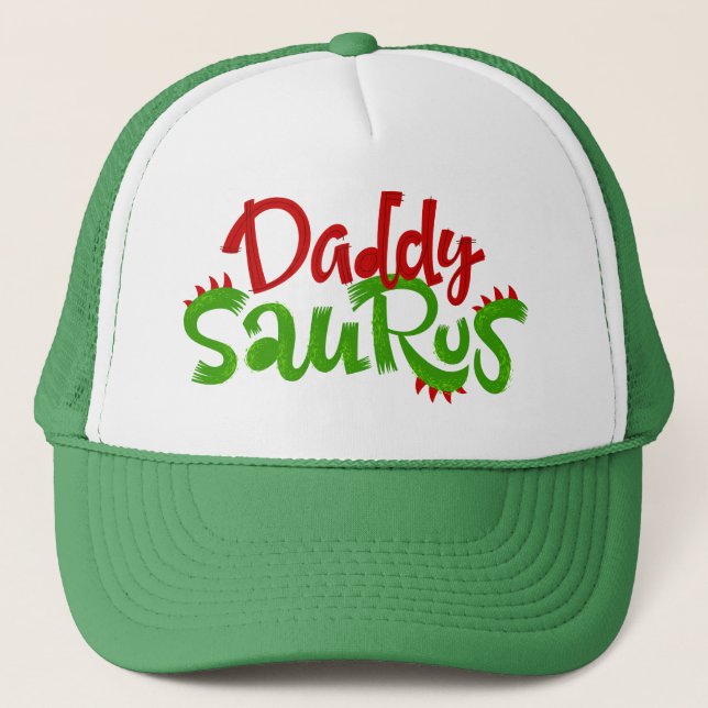 Gorra De Camionero Papi Saurus Dinosaur Lettering (Anverso)