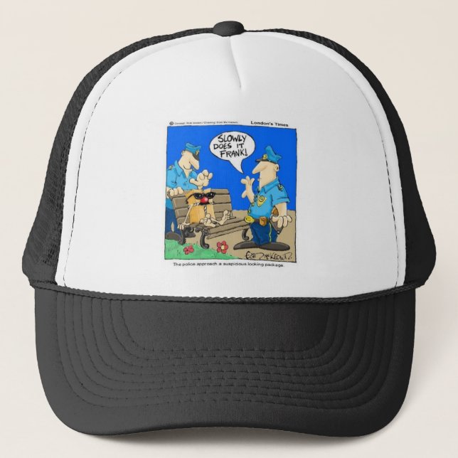 Gorra De Camionero Paquete sospechoso Gracioso Personalizado de polic (Anverso)