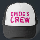 Gorra de camionero para despedida de soltera vinta<br><div class="desc">Gorras de camionero negras con texto descolorido lindo y texto personalizado para la equipo de la novia y la comitiva de la novia. Accesorio divertido para grupo de boda, matrimonio, noche de chicas, viaje de fin de semana de chicas, etc. Crea tus propios accesorios para la futura novia, damas de...</div>
