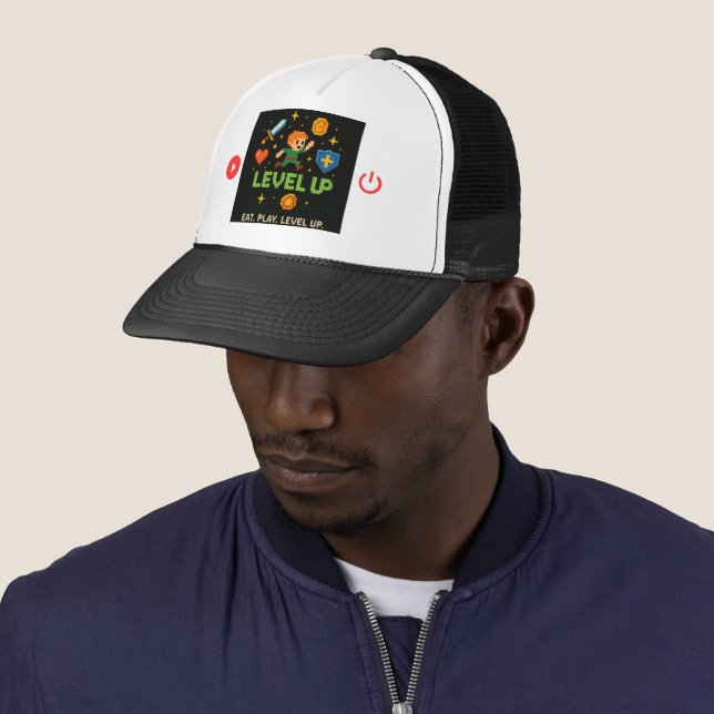 Gorra de camionero para jugadores 'Level Up' – Est (In situ)