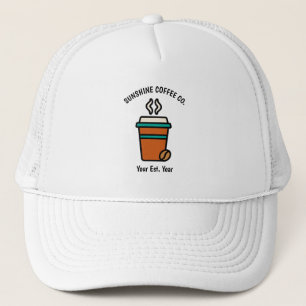 Gorra de camionero para negocio de café personaliz