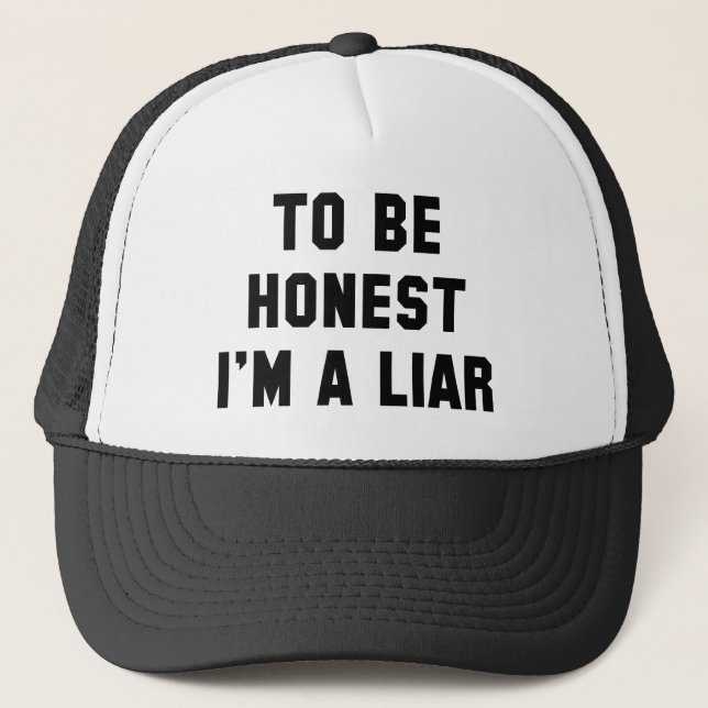 Gorra De Camionero Para ser honesto soy un mentiroso (Anverso)