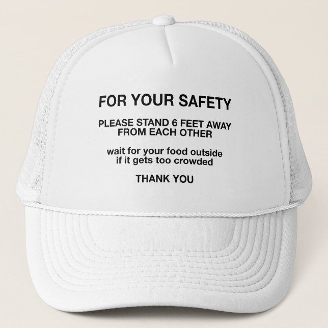 Gorra De Camionero Para su seguridad (Anverso)