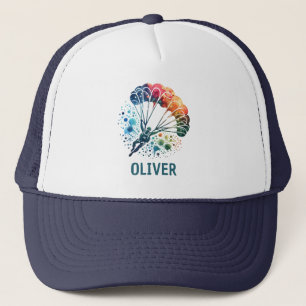 Gorra De Camionero Paracaidista Personalizado Acuarela Colorida